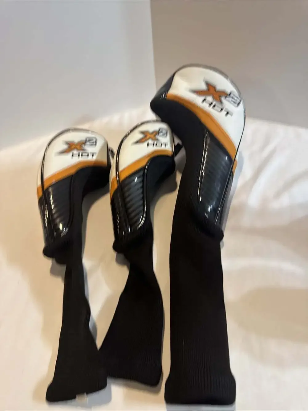 Set Of 3 Callaway X2 Hot Driveway & Fairway Wood Headcovers Fair Shape